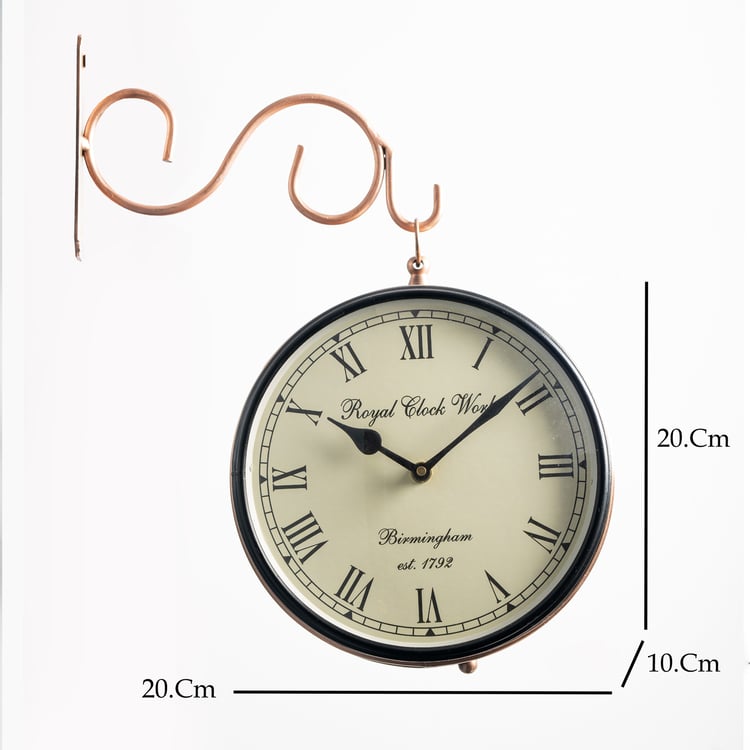 VEDAS Raha Metal Double-sided Wall Clock - 20cm