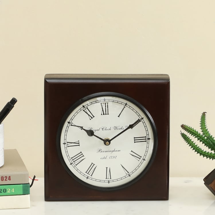 VEDAS Utsa Metal Table Clock - 20cm