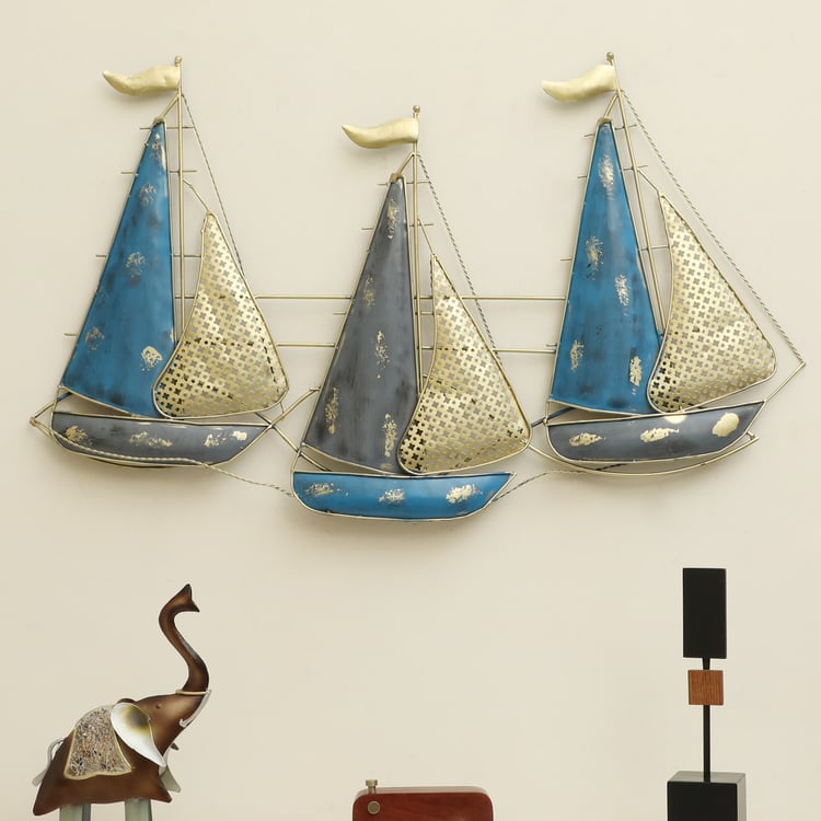 VEDAS Turkish Metal Boat Wall Art