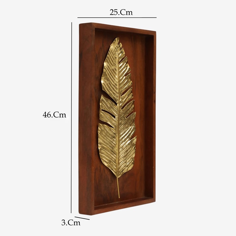 VEDAS Eliana Wooden Leaf Wall Accent