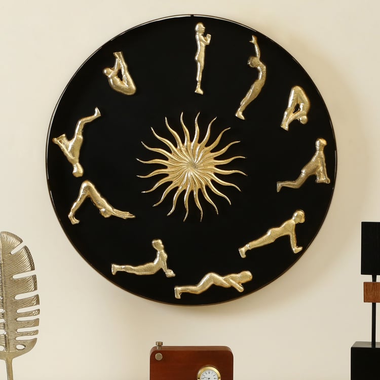 VEDAS Metal Surya Namaskar Wall Accent