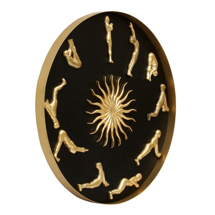 VEDAS Metal Surya Namaskar Wall Accent