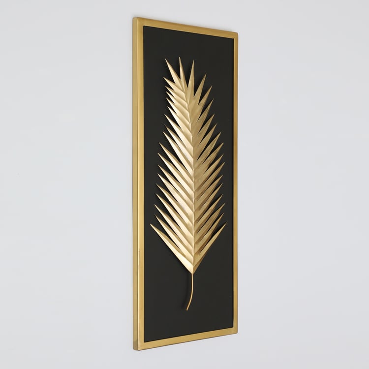 VEDAS Tropical Metal Palm Leaf Left Wall Accent