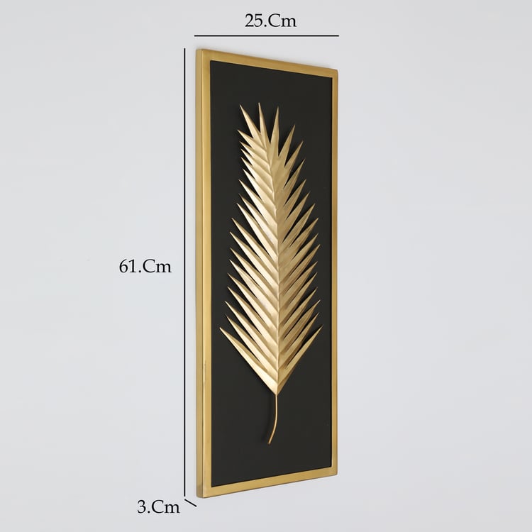 VEDAS Tropical Metal Palm Leaf Left Wall Accent