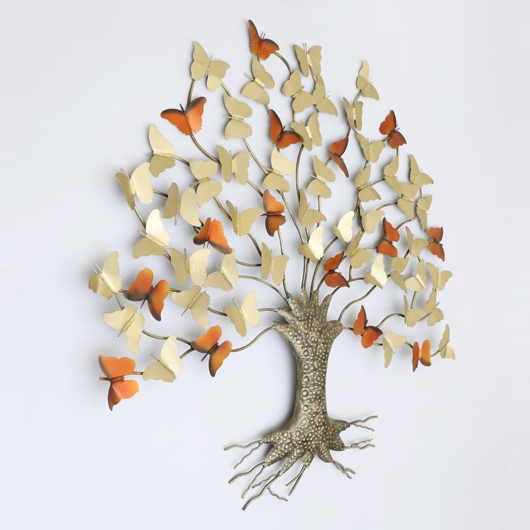 VEDAS Paarvi Metal Butterfly Tree Wall Accent