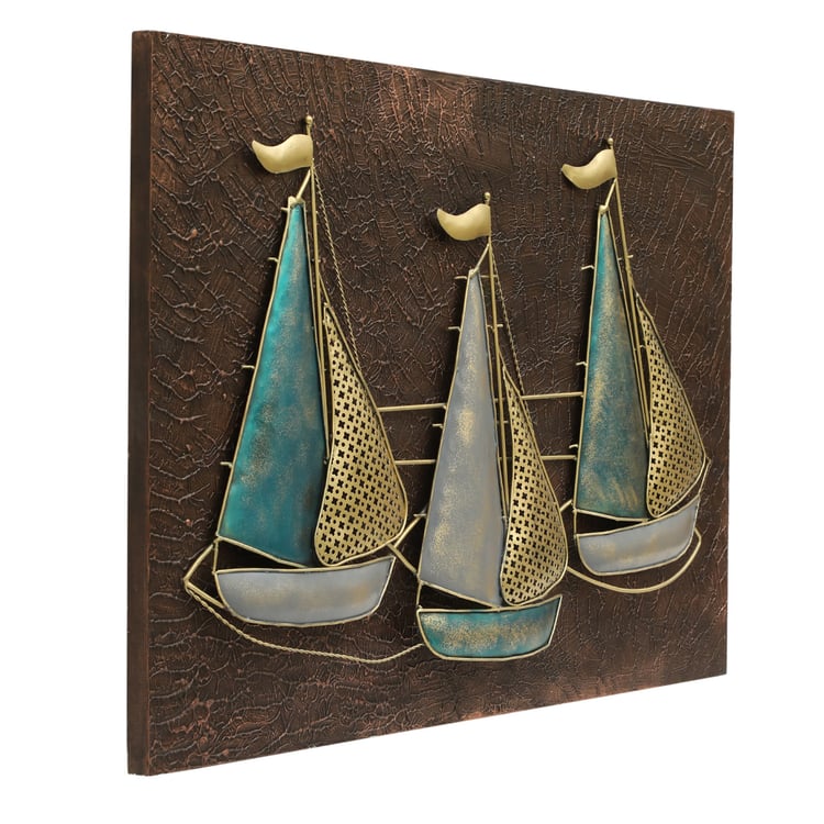 VEDAS Perry Metal Boat On Board Wall Accent