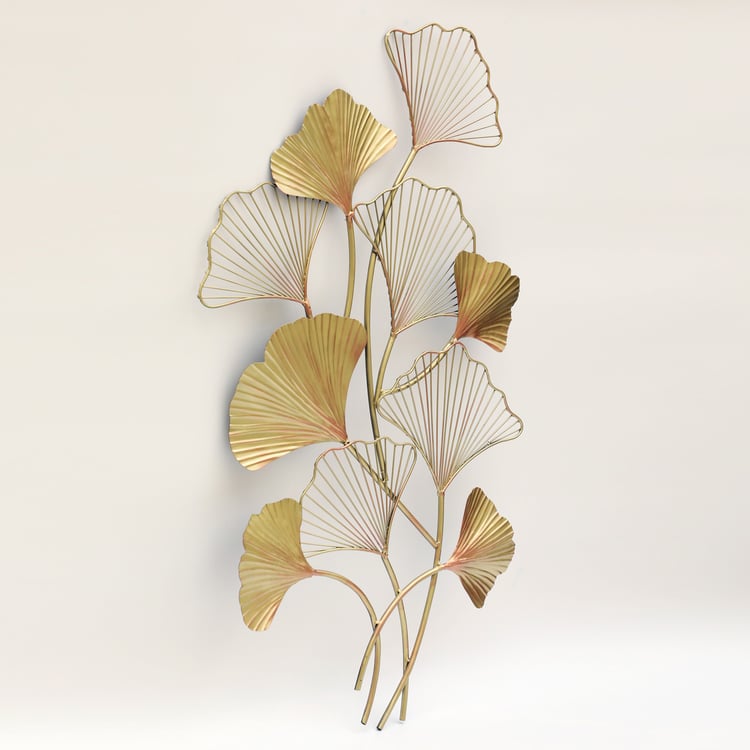 VEDAS Bayleen Metal Ginko Leaf Wall Accent