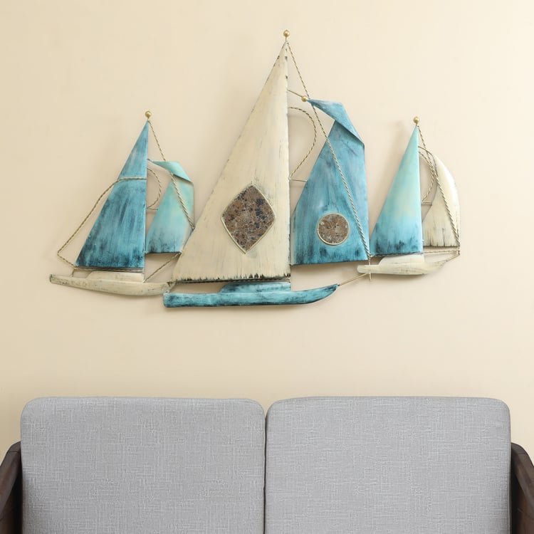 VEDAS Nova Metal Boat Wall Accent