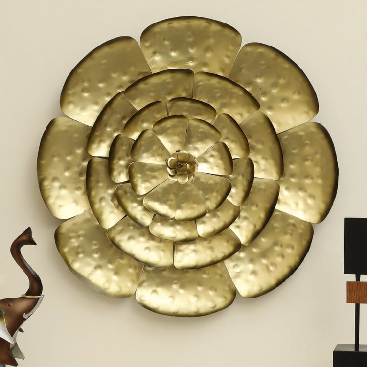 VEDAS Flower of Rain Metal Wall Accent