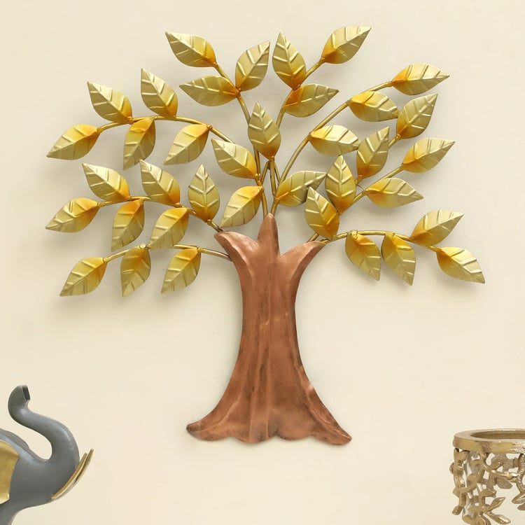 VEDAS Reva Metal Tree of Wisdom and Life Wall Accent