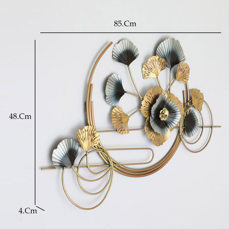 VEDAS Gajraj Metal Leaf Wall Accent