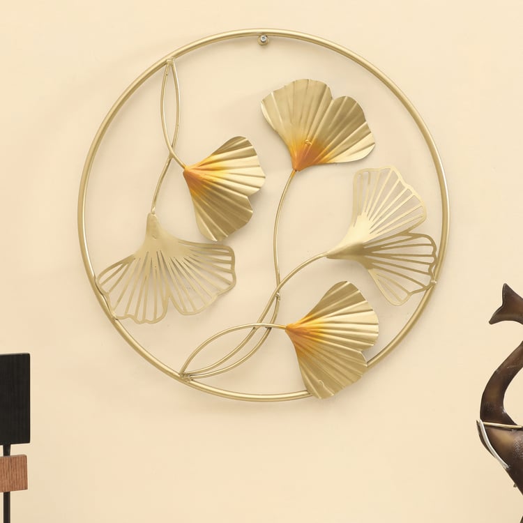 VEDAS Ginko Metal Leaf  Wall Accent