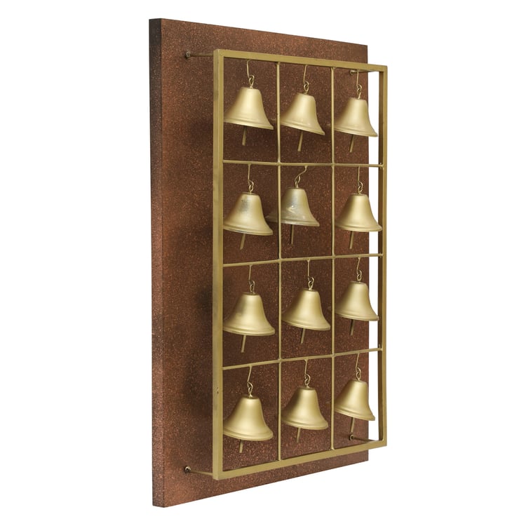 VEDAS Metal Toran Bell Wall Accent