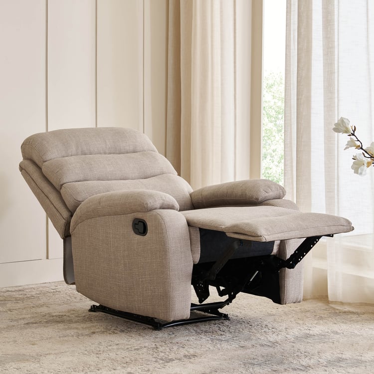 Helios Quincy Fabric 1-Seater Recliner - Beige