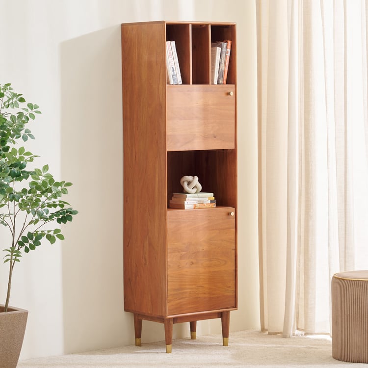 Amanda Acacia Wood 2-Door Multipurpose Cabinet - Brown