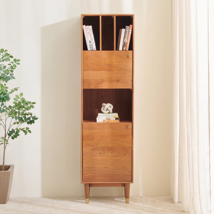 Amanda Acacia Wood 2-Door Multipurpose Cabinet - Brown