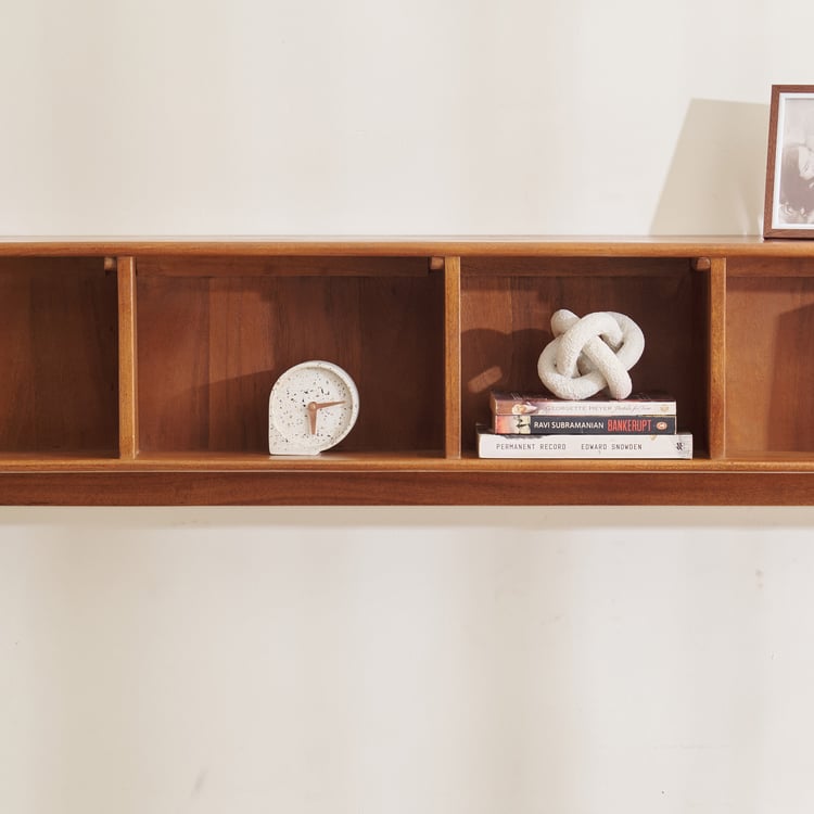 Amanda Acacia Wood Media Wall Unit - Brown