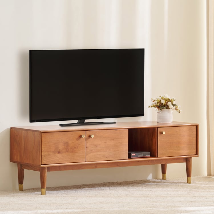 Amanda Acacia Wood TV Unit - Brown