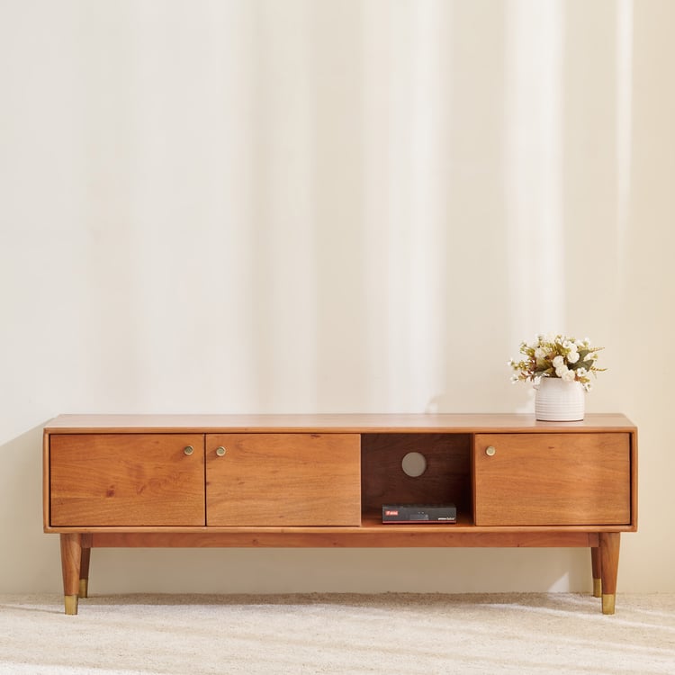 Amanda Acacia Wood TV Unit - Brown