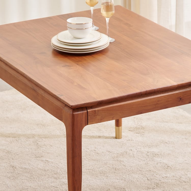 Amanda Solid Wood 4-Seater Dining Table - Teak