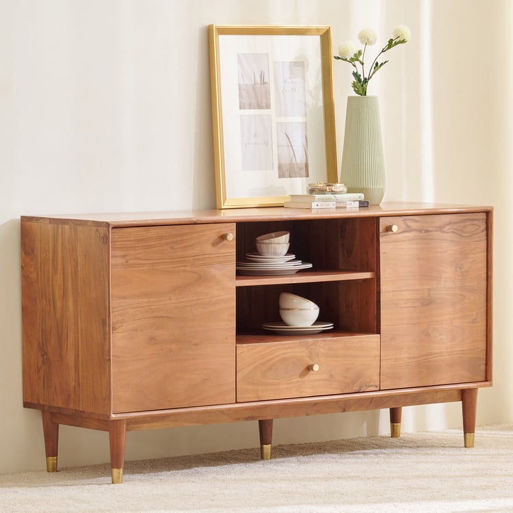 Amanda Acacia Wood Sideboard - Brown