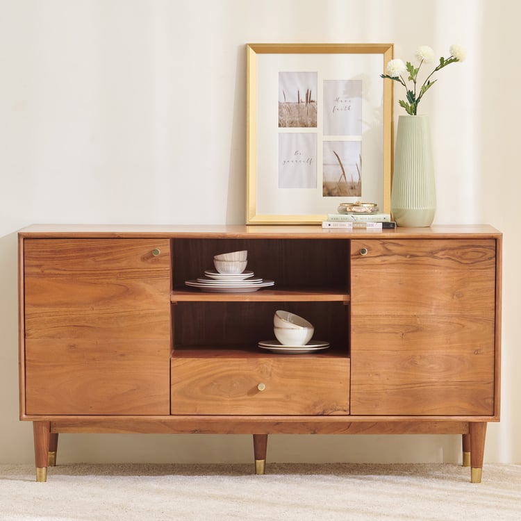 Amanda Acacia Wood Sideboard - Brown