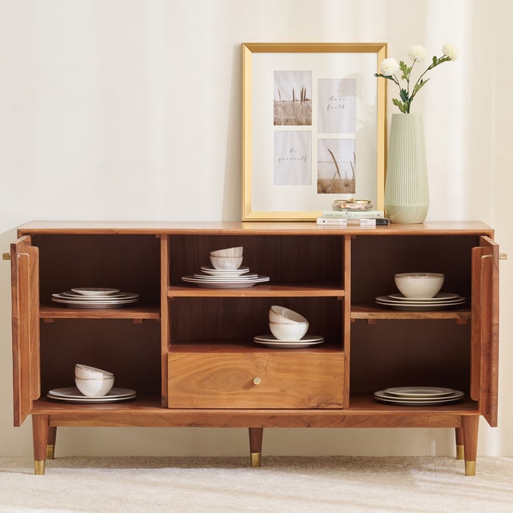 Amanda Acacia Wood Sideboard - Brown