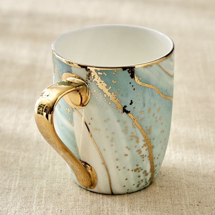 Teresa Zeno Marble Oxford Bone China Printed Mug - 350ml