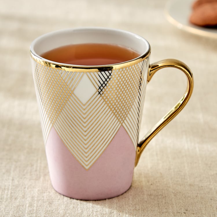 Teresa Zeno Chevron Zing Bone China Printed Mug - 330ml