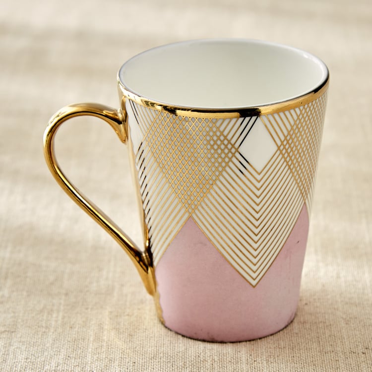 Teresa Zeno Chevron Zing Bone China Printed Mug - 330ml