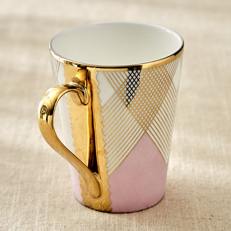 Teresa Zeno Chevron Zing Bone China Printed Mug - 330ml