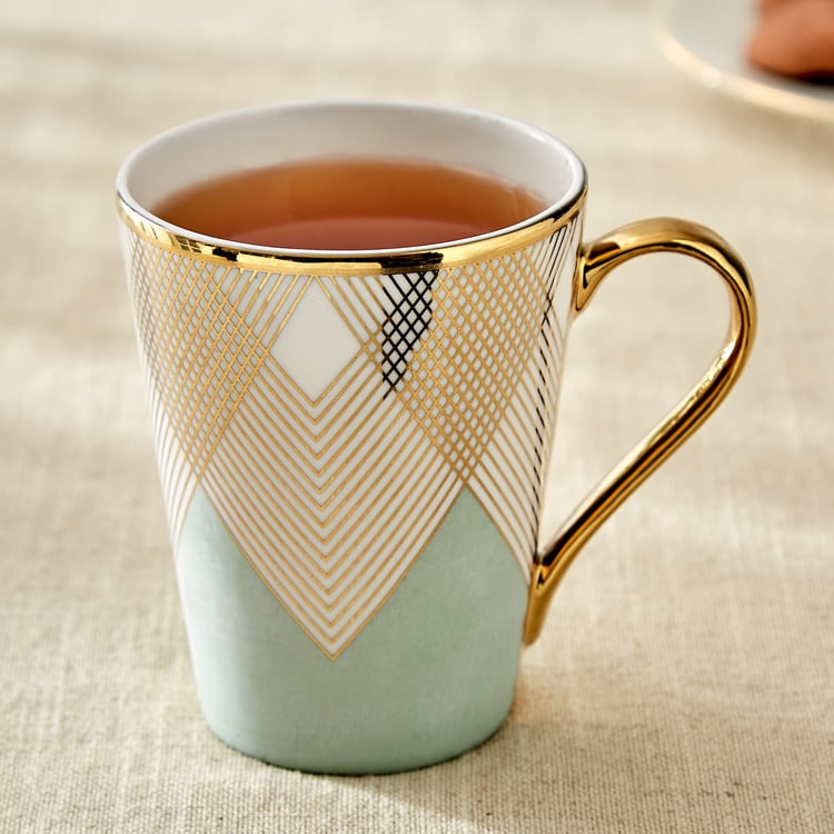 Teresa Zeno Chevron Zing Bone China Printed Mug - 330ml