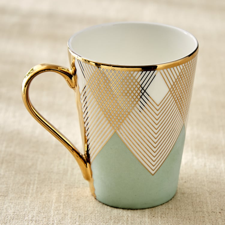 Teresa Zeno Chevron Zing Bone China Printed Mug - 330ml