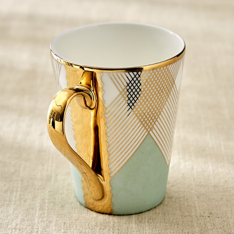 Teresa Zeno Chevron Zing Bone China Printed Mug - 330ml