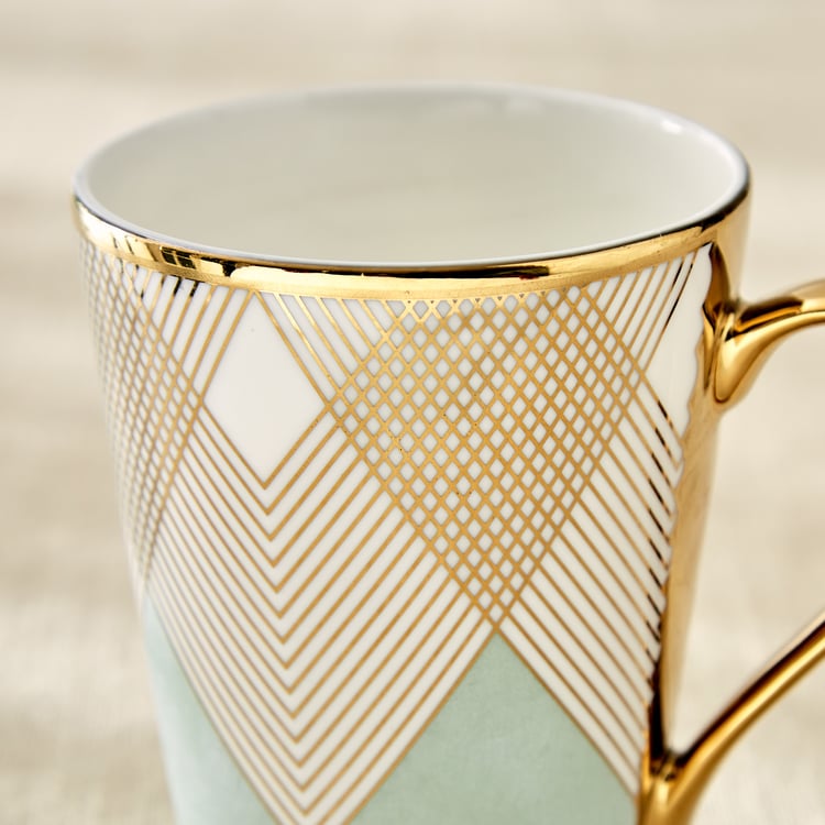 Teresa Zeno Chevron Zing Bone China Printed Mug - 330ml