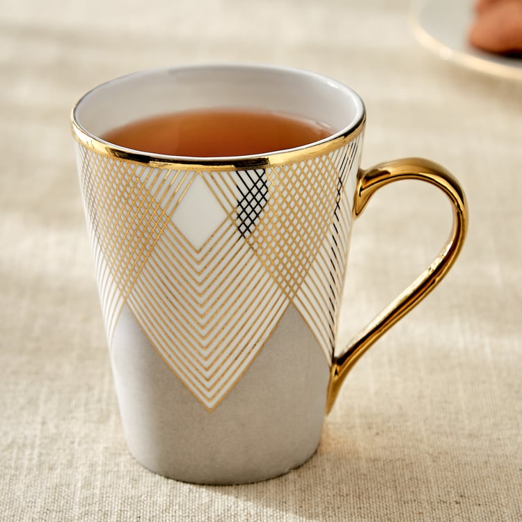 Teresa Zeno Chevron Zing Bone China Printed Mug - 330ml