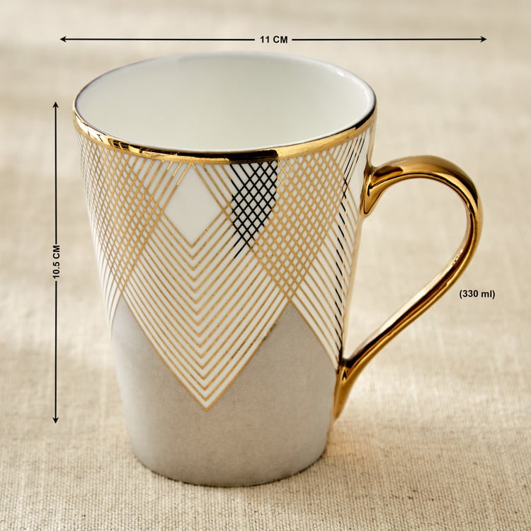 Teresa Zeno Chevron Zing Bone China Printed Mug - 330ml