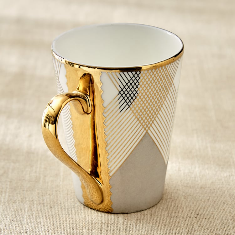 Teresa Zeno Chevron Zing Bone China Printed Mug - 330ml