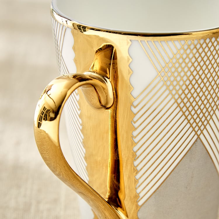 Teresa Zeno Chevron Zing Bone China Printed Mug - 330ml