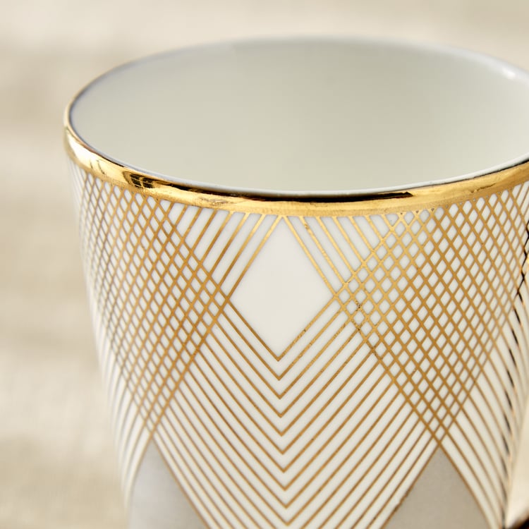 Teresa Zeno Chevron Zing Bone China Printed Mug - 330ml