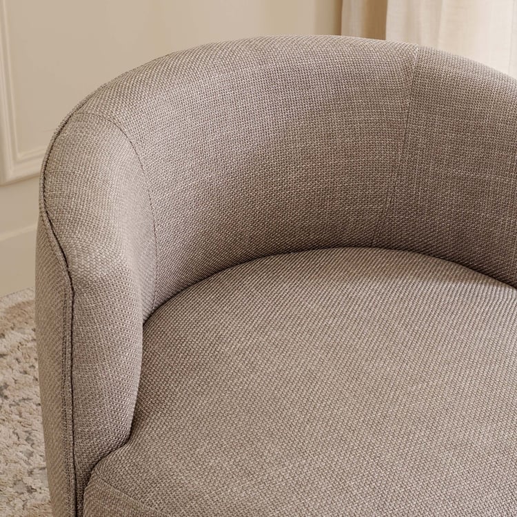 Madona Fabric Swivel Accent Chair - Biege