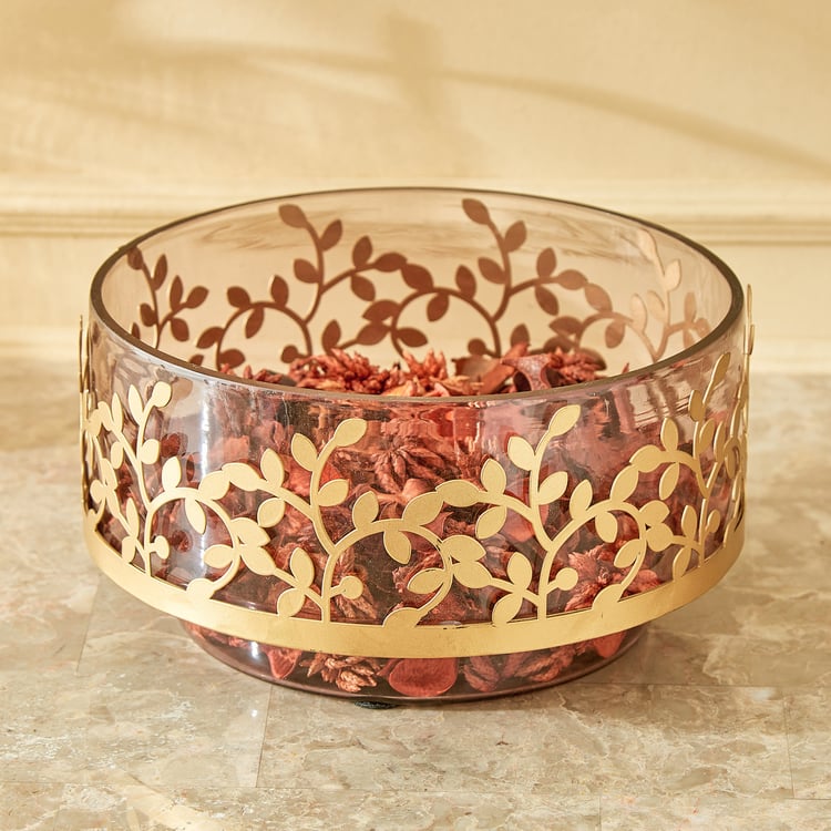 Wables Iris Metal Floral Decorative Bowl