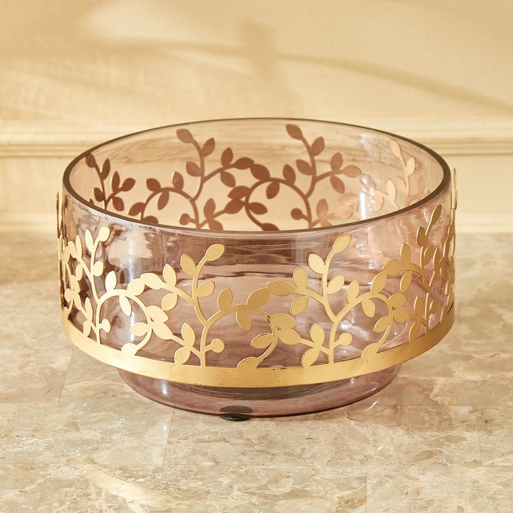 Wables Iris Metal Floral Decorative Bowl