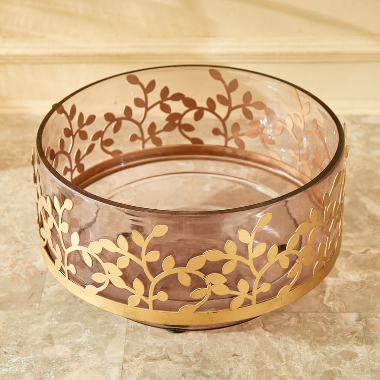 Wables Iris Metal Floral Decorative Bowl