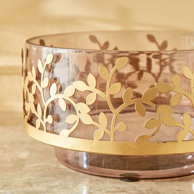 Wables Iris Metal Floral Decorative Bowl