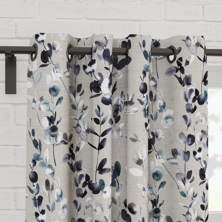 Corsica Florish Set of 2 Printed Light Filtering Door Curtains