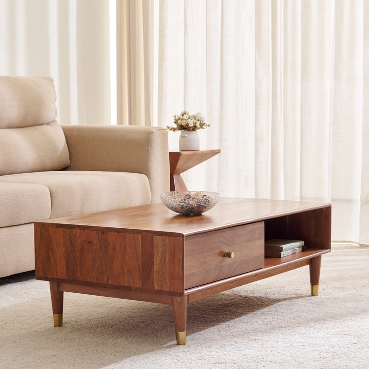 Amanda Acacia Wood Coffee Table - Brown