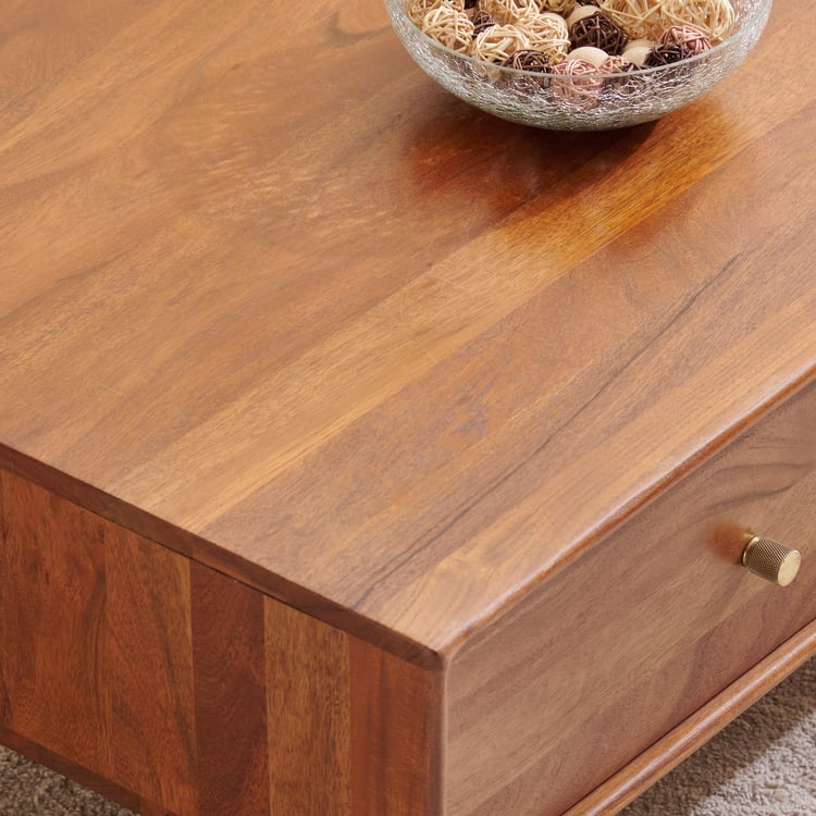 Amanda Acacia Wood Coffee Table - Brown