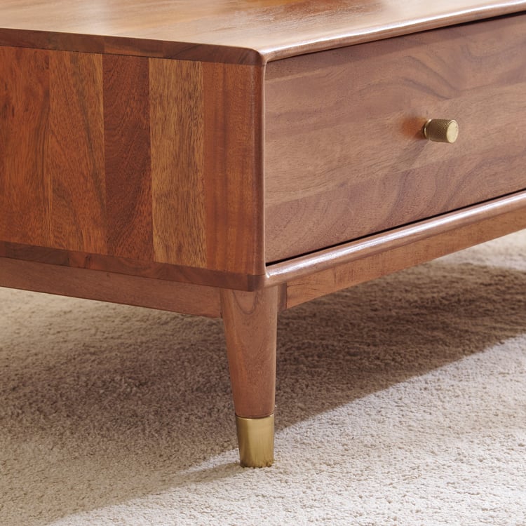 Amanda Acacia Wood Coffee Table - Brown