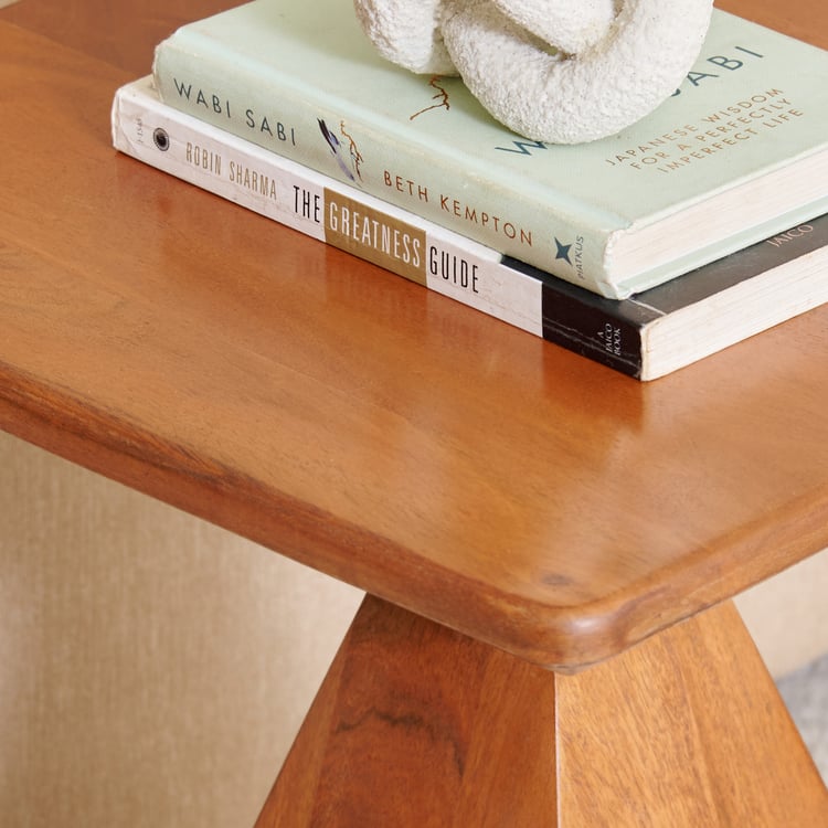 Amanda Acacia Wood Accent Table - Brown